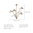 Axyaa Wabi Sabi Cloth Ceiling Pendant LED Chandelier for Living Room-Kitchen Island-Lustre