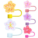 Cute Flower Silicone Straw Cover for Stanley Cup 10mm Lids by Axyaa