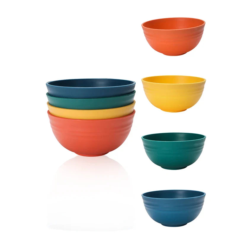 Axyaa 8pcs PP Bowl Set for Family Kitchen, Restaurant, Picnic, Camping