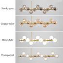 Axyaa Glass Chandelier LED Ceiling Light for Dining Room and Living Room