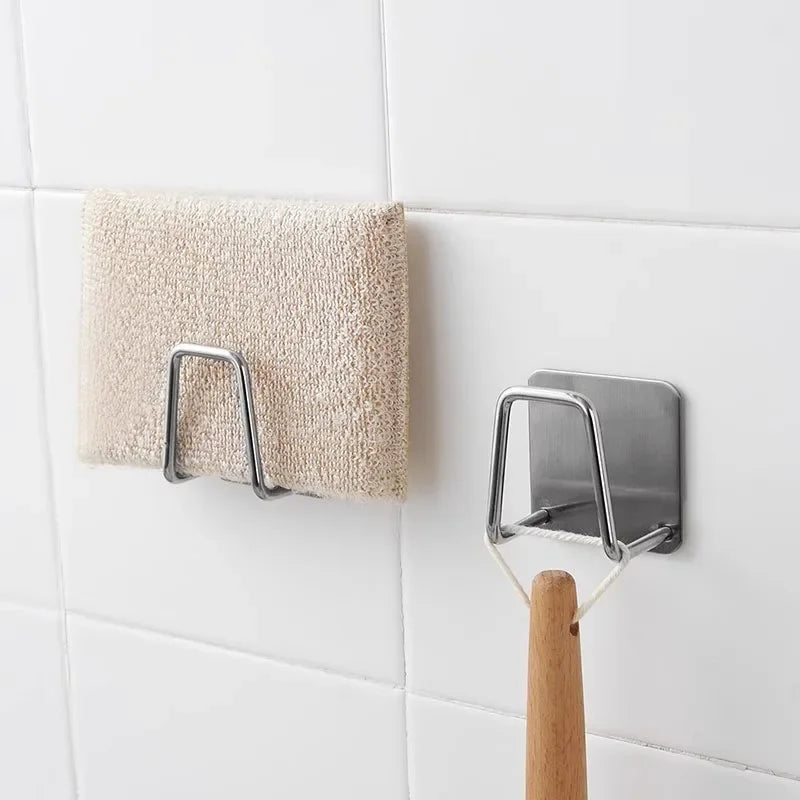 Stainless Steel Sink Sponge Racks by Axyaa: Wall-Mounted Kitchen Drain Storage