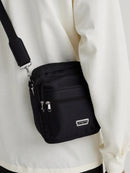 Axyaa Waterproof Single Shoulder Bag with Multiple Layers and Secure Zipper