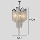 Axyaa Wave Tassel Chandelier: Nordic Minimalist Luxury for Art Study and Bedroom