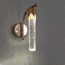 Axyaa Crystal Cylindrical Wall Lamp for Modern Living Room, Bedroom, or Staircase