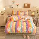 Axyaa Strawberry Pink Bedding Set: Queen & King Size Luxury Duvet Cover Set & Sheets