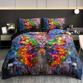 Axyaa Butterfly Floral Print Bedding Set - Soft Polyester Duvet Cover & Pillowcases