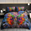 Axyaa Butterfly Floral Print Bedding Set - Soft Polyester Duvet Cover & Pillowcases