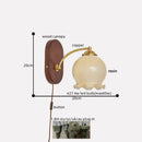 Axyaa LED Japanese Style Wall Lights Copper Wood Lamp for Home Bedroom