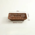 Axyaa Imitation Rattan Tray Snacks Storage Basket Fruit Tray Kitchen Organizer