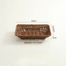 Axyaa Imitation Rattan Tray Snacks Storage Basket Fruit Tray Kitchen Organizer