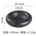 Axyaa Ceramic Concave Soup, Dessert, Sushi Plate - Retro Creative Design