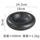 Axyaa Ceramic Concave Soup, Dessert, Sushi Plate - Retro Creative Design