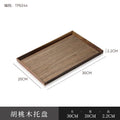 Axyaa Black Walnut Serving Tray: High-grade, Solid Wood Tea Cup & Coffee Dessert Tray