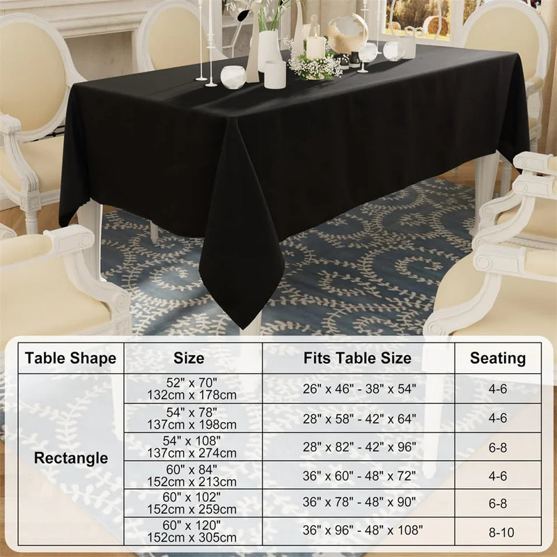 Axyaa Water Resistant Tablecloth: Stylish, Easy-Care Table Cover for Dining and Outdoor