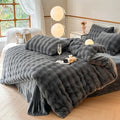 Axyaa Rabbit Wool & Milk Wool Four-Piece Set - Colorful & Warm
