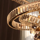 Axyaa Crystal Chandeliers: Modern LED Hanging Ceiling Lamp for Living Room Lighting