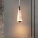 Axyaa Crystal Gold LED Pendant Light for Modern Kitchen Island Home Decor