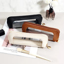 Axyaa Portable Makeup Brush Storage Pouch | Small PU Toiletries Organizer