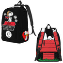 Axyaa Cartoon Dog Print Backpack for Student Schoolbag and Travel