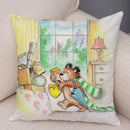 Axyaa Cartoon Bear Cushion Cover - Cute Animal Pillowcase for Sofa and Children's Room