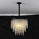 Axyaa Vintage Black Gold Crystal E14 LED Pendant Light Fixtures