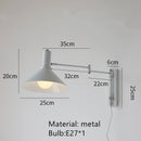 Axyaa Vintage Red Wall Sconce Lamp for Bedroom, Hotel Room - Rotatable E27 Bedside Light