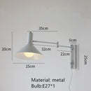 Axyaa Vintage Red Wall Sconce, Rotatable Plug-in E27 Bedside Lamp for Bedroom, Foyer, Hotel