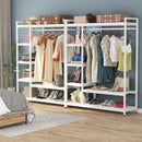 Axyaa 6-Tier Clothes Closet Organizer with Hanging Rod and Shelves