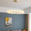Axyaa Nordic Luxury Living Room LED Chandelier with Pearl Necklace Pendant