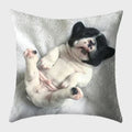 Axyaa French Bulldog Polyester Cushion Cover - Modern Sofa Throw Pillow Cover