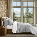 Axyaa Velvet Quilt Set - Luxurious Queen Size Bedding, Lightweight Comforter Striped Pattern