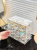 Axyaa Crystal Bracelet Storage Box: Beaded Jewelry Display Drawer Organizer