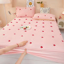 Axyaa Embroidered Padded Fitted Sheet, Washed Cotton, Single Piece, Non-Slip, All-Inclusive