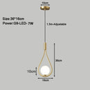 Axyaa Copper LED Pendant Lamps with 7w G9 Bulb - Bedroom Chandelier Hanging Lighting