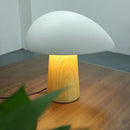 Axyaa Wood Grain Mushroom Table Lamp LED Light for Home Decor