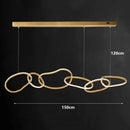 Axyaa Ceiling Chandelier: Modern Hanging Pendant Light Fixture for Dining & Living Room