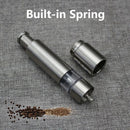 Axyaa Stainless Steel Thumb Press Salt Pepper Grinder for Barbecue Kitchen