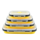 Axyaa Foldable Silicone Lunch Box Set - Microwave Safe & Portable