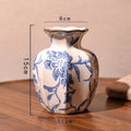 Axyaa Modern Black Gold Marbled Ceramic Vase for Wedding Decoration