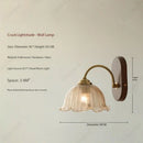 Axyaa LED Glass Wall Lamp | Retro Bedroom Living Room Decor Light