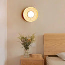 Axyaa Yellow Travertine Stone LED Wall Lamp with Pull Chain Switch