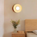 Axyaa Yellow Travertine Stone LED Wall Lamp with Pull Chain Switch