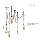 Axyaa Brass Alabaster Multi-Light Pendant Chandelier for Living Room Loft Staircase