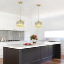 Axyaa Crystal Pendant Light for Restaurant Bar, Kitchen, Bedroom - Modern Minimalist Design