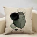 Axyaa Geometric Lines Pattern Art Decoration Cushion Cover 45x45cm Linen