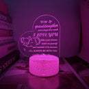Axyaa Love Design RGB 3D Night Light for Bedroom Desktop Decor