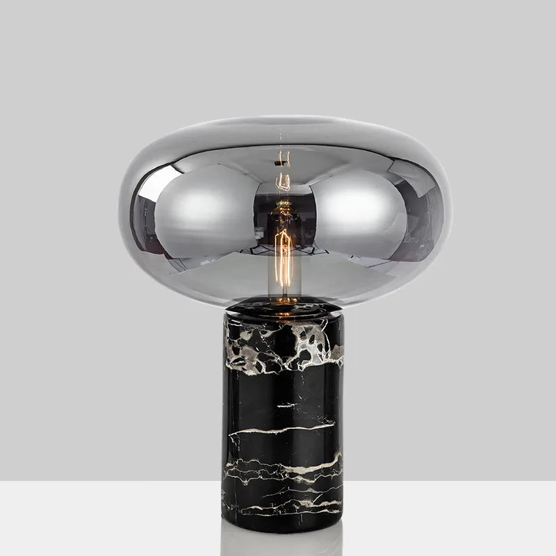 Axyaa Glass Ball Marble Desk Lamp - Modern Minimalist Designer Bedroom Living Room Light