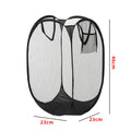 Axyaa Foldable Skeleton Clothes Basket: Ventilated, Portable, Large Capacity Storage Organizer
