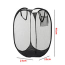 Axyaa Foldable Skeleton Clothes Basket: Ventilated, Portable, Large Capacity Storage Organizer