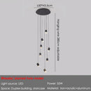 Axyaa Industrial Spiral Staircase Chandelier Pendant Light for Loft Duplex Double-Height Ceiling